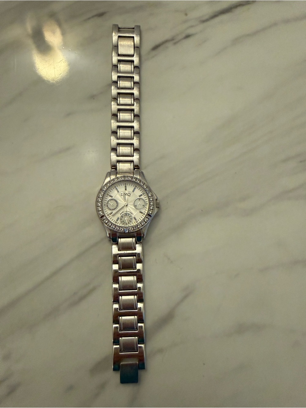 DMQ Cubic Zirconia-Accent Bracelet Watch - Picture 3 of 10